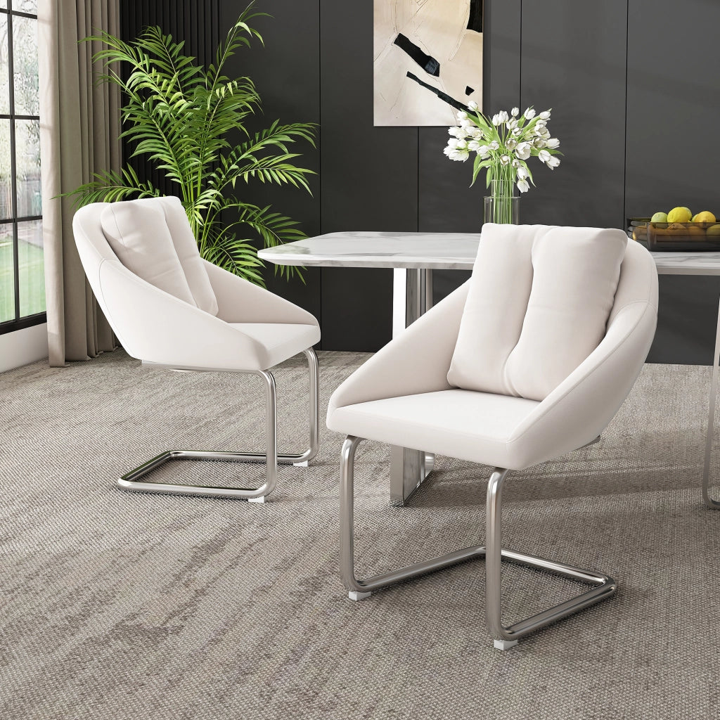 SEDIA in velluto beige Set da 6 pezzi