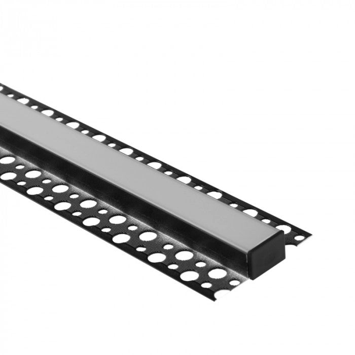 Profilo LED GNS02 esterno nero diffusore satinato 2m