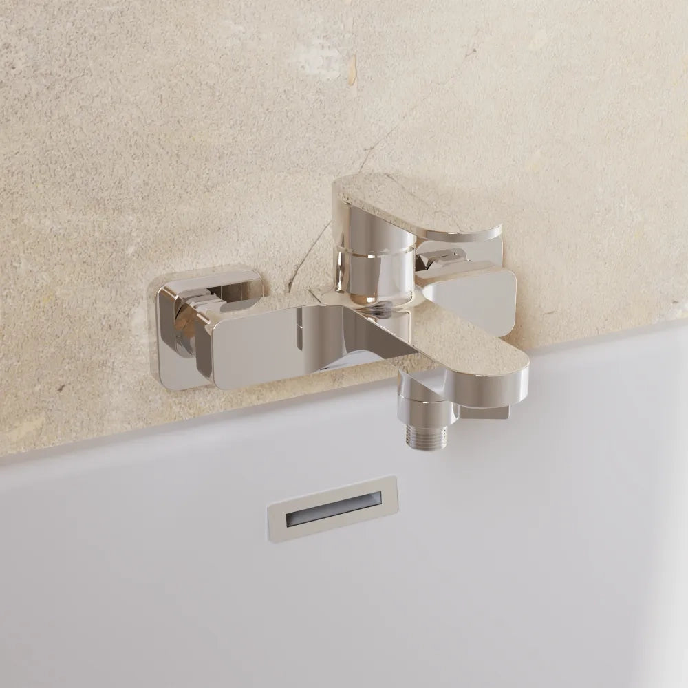 Set miscelatori lavabo 16cm bidet miscelatore esterno vasca cromato | Margot