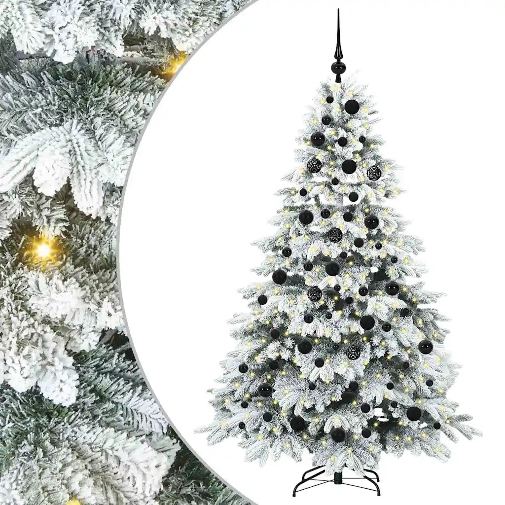Albero di Natale artificiale con 300 LED Bianco 180 cm PE e PVC
