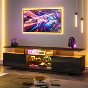 Mobile TV nero per televisore da 70 pollici con luci LED