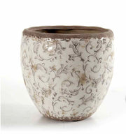 VASO TONDO IN CERAMICA DECORATO - DIVERSE MISURE MISURA: 19x17