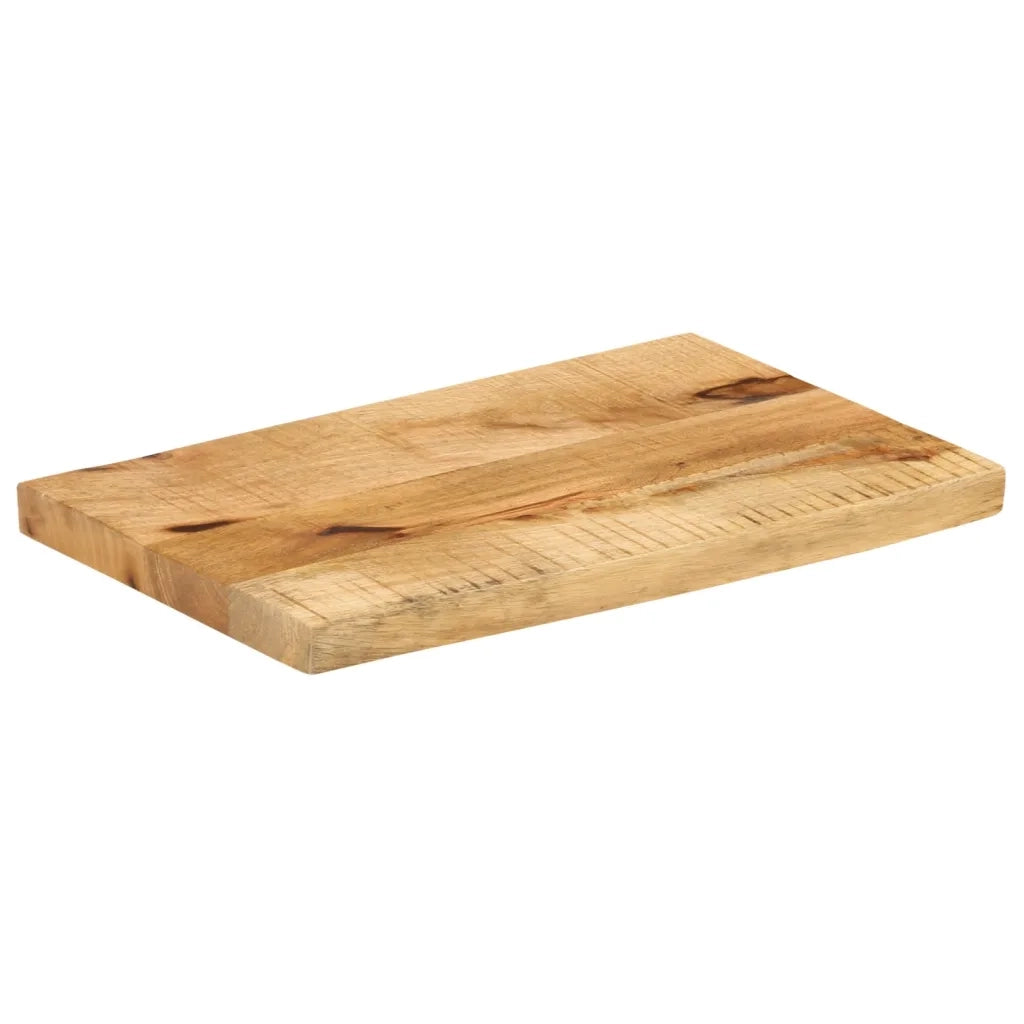 Piano Tavolo | Superficie Tavolo | Piano Scrivania 50x20x2,5cm Bordi Vivi Legno Massello Mango Grezzo