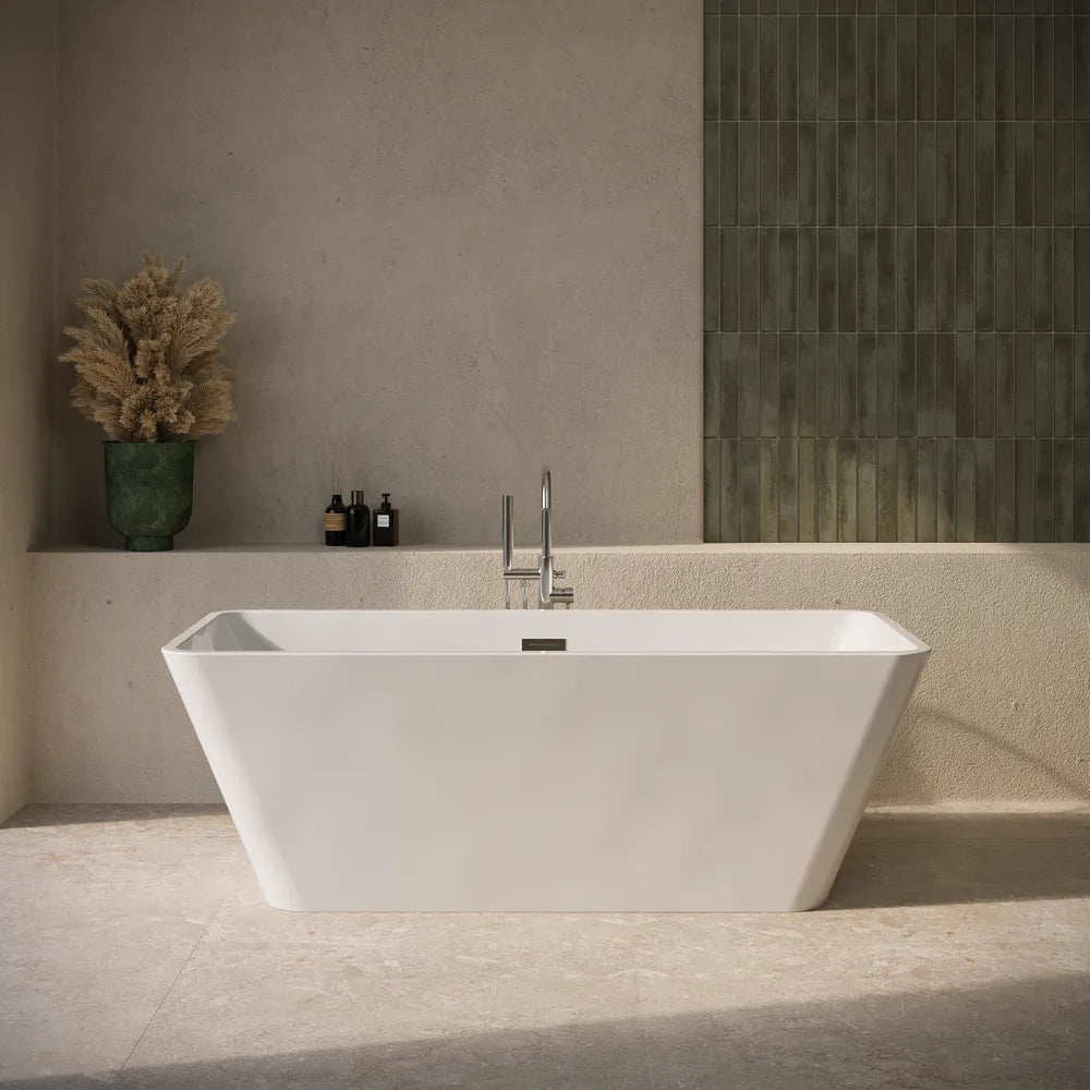Vasca da bagno freestanding 170cm in acrilico bianco lucido | Camilla