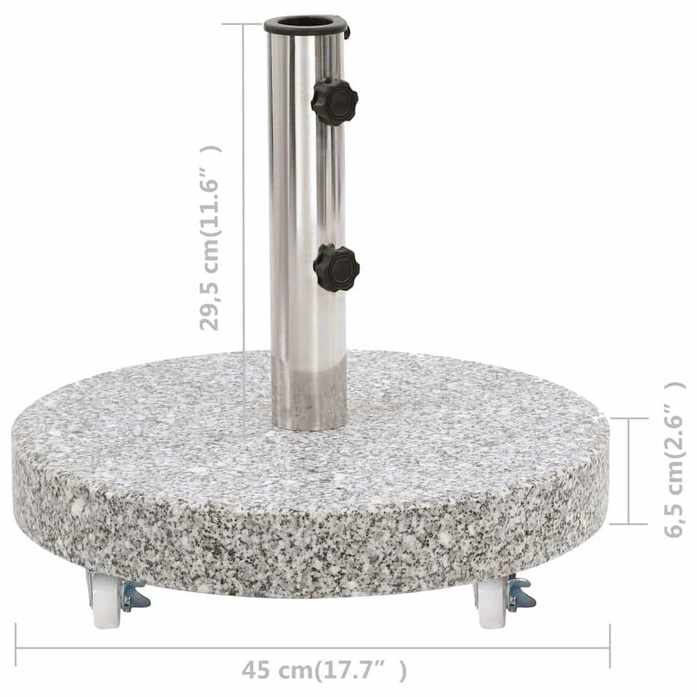 Granite Parasol Base, 30 Kg, Round, Grey