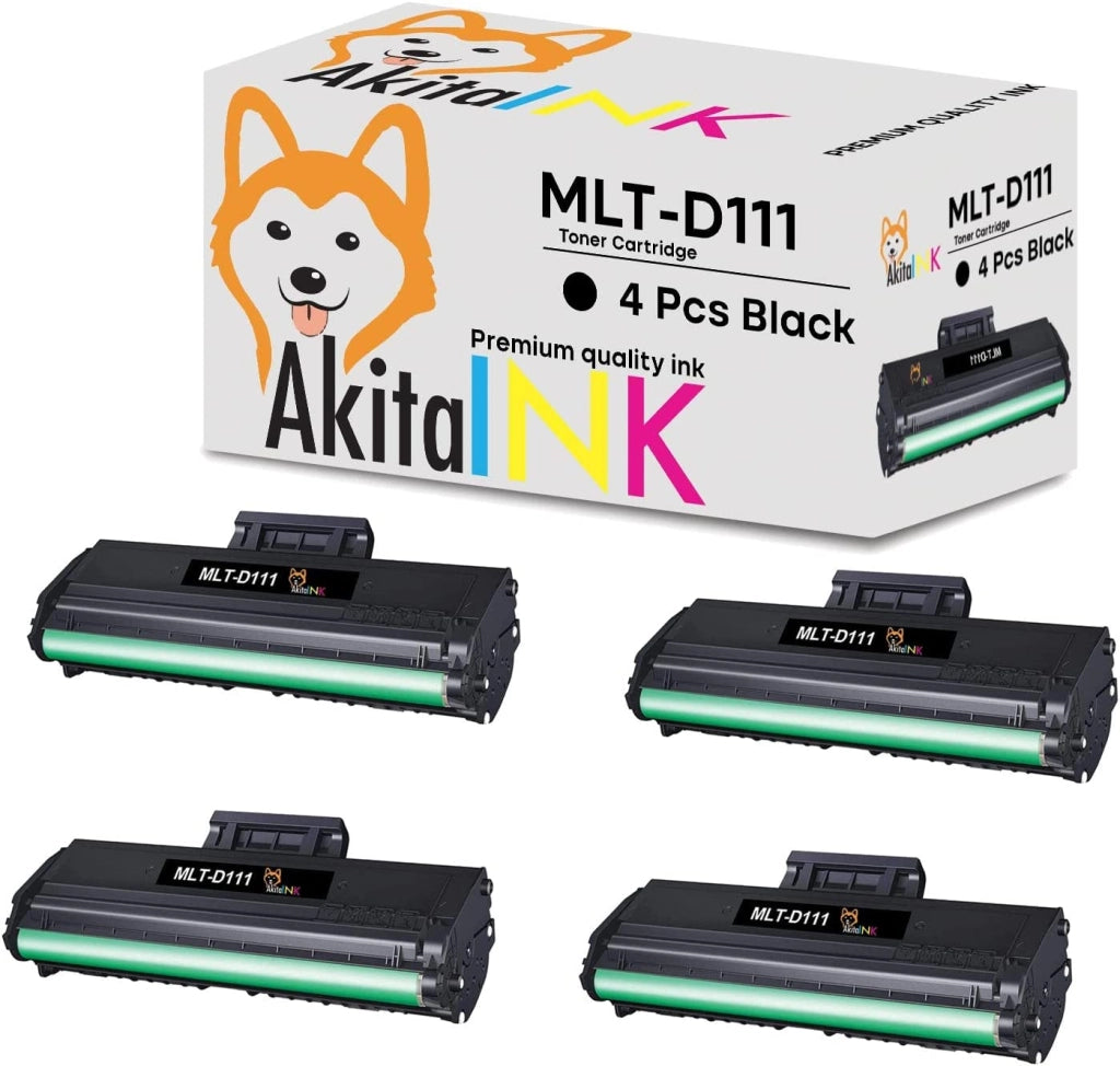 4 Toner Samsung D111L D111S Compatibili AkitaINK Nero