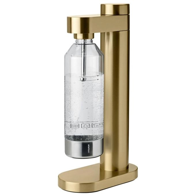 Stelton BRUSHED BRASS Brus Aeratore d'acqua Regolazione carbonatazione Bottiglia 1,15 L colore Ottone spazzolato