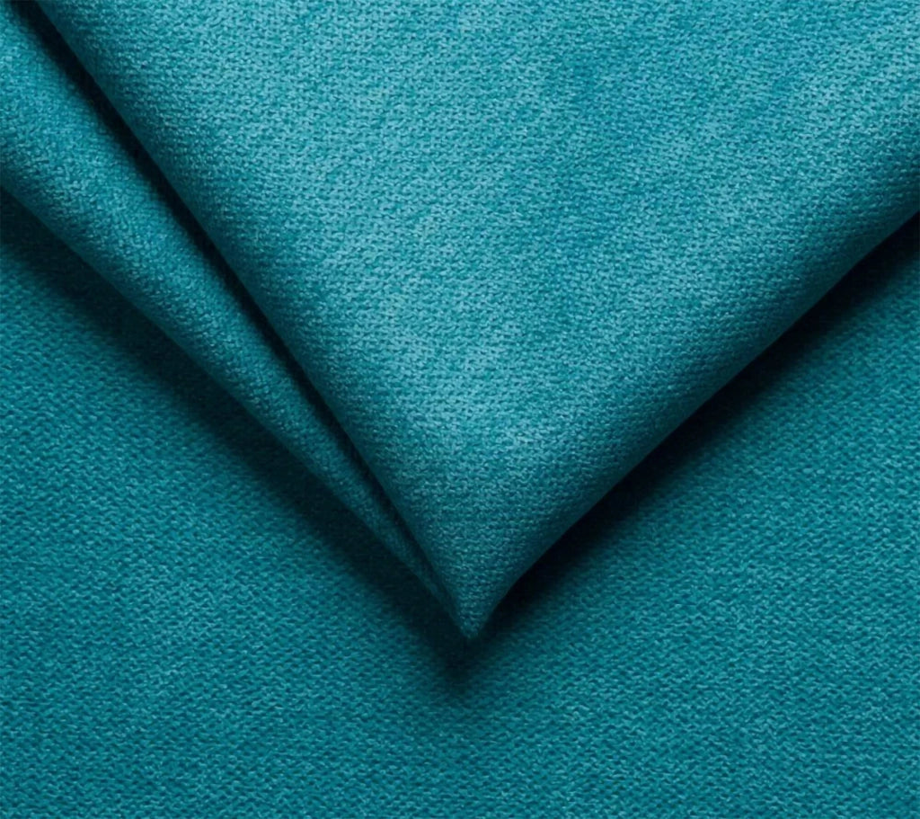 Cintano, Divano Fisso con Penisola Sfoderabile Made in Italy, 285x160 cm Azzurro