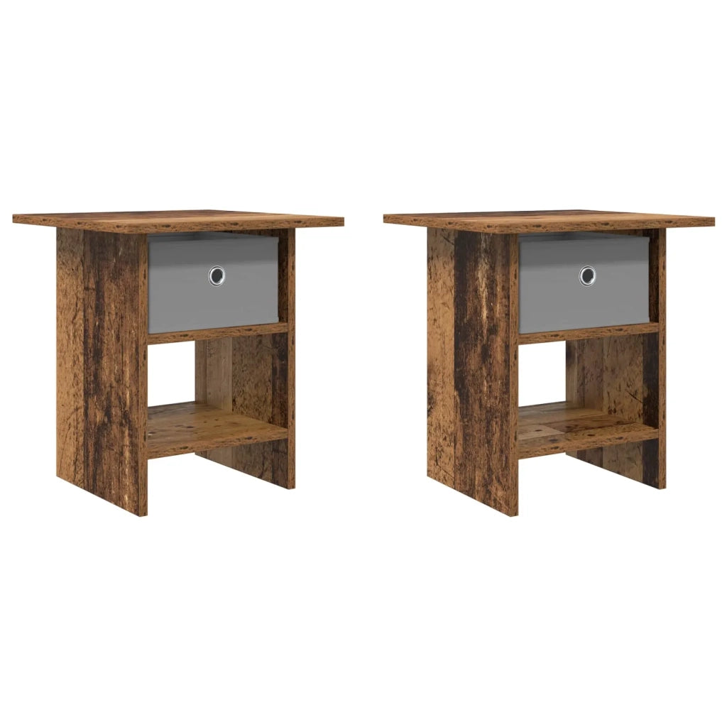 Comodino 2 pcs Legno vecchio 41 x 40 x 45 cm Legno multistrato 8000449