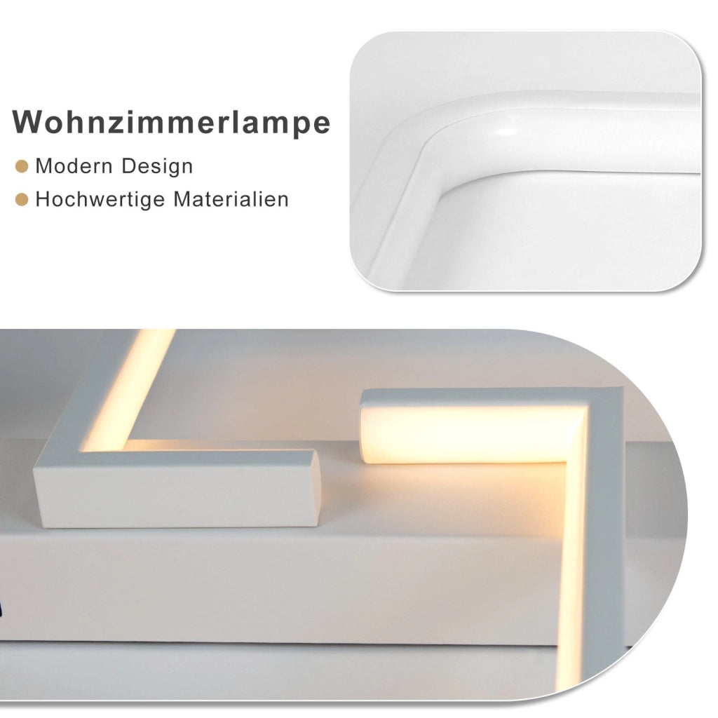 ZMH Lampada da soffitto LED 46W dimmerabile telecomando design per interni