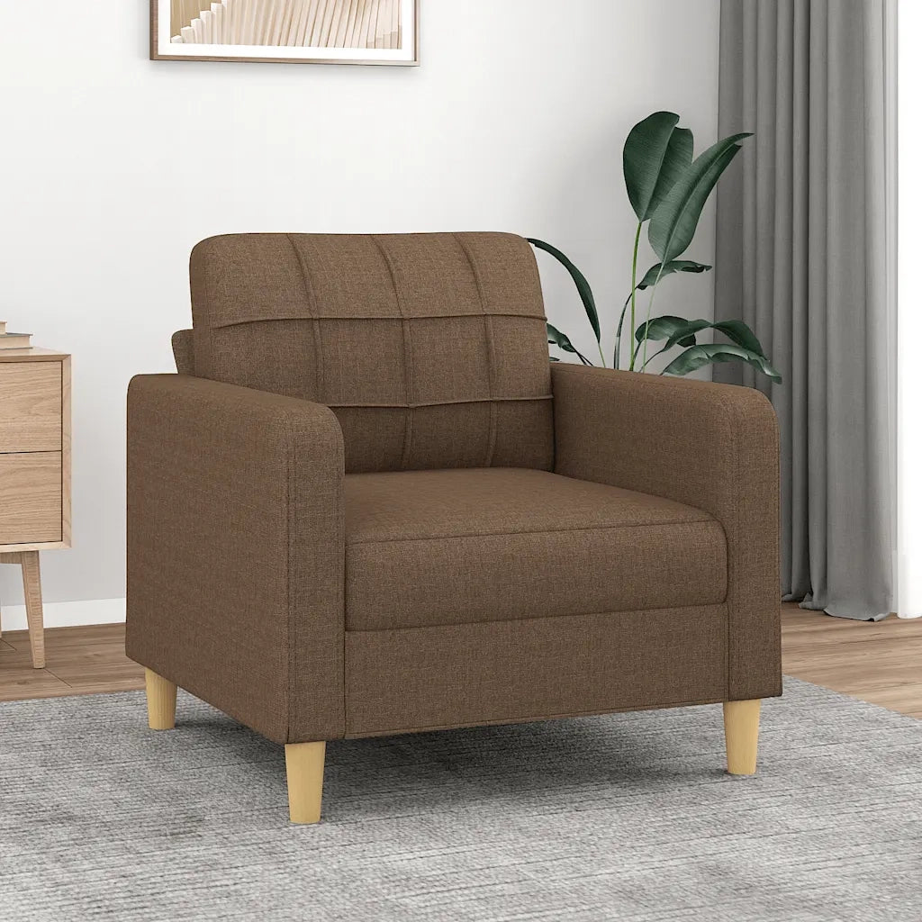 Poltrona | Sedia Relax Marrone 60 cm in Tessuto