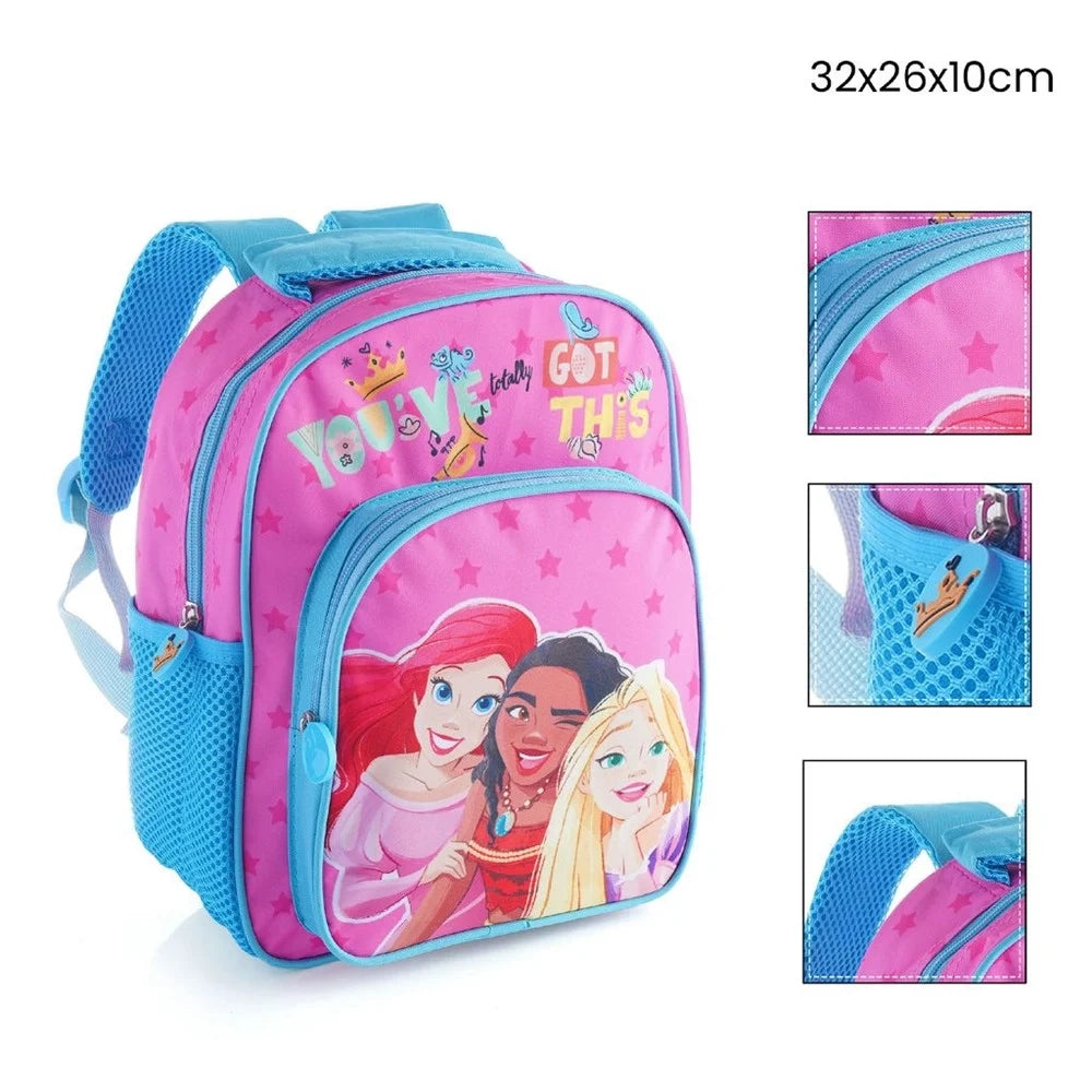 Trade Shop - Zaino Zainetto Asilo Principesse Con Tasca Deluxe Per Scuola Viaggi Bambina 658303a -