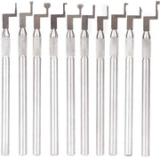 Strumenti per decorare metallo - 10 pezzi - di alta qualità - formato compattibile - manico 0,8 cm