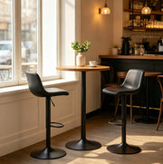 Set di 2 sgabelli da bar regolabili in altezza neri