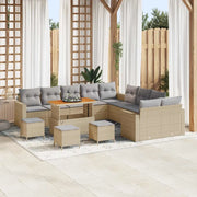 Set Divano da Giardino 14 pcs Beige polyrattan 3361682