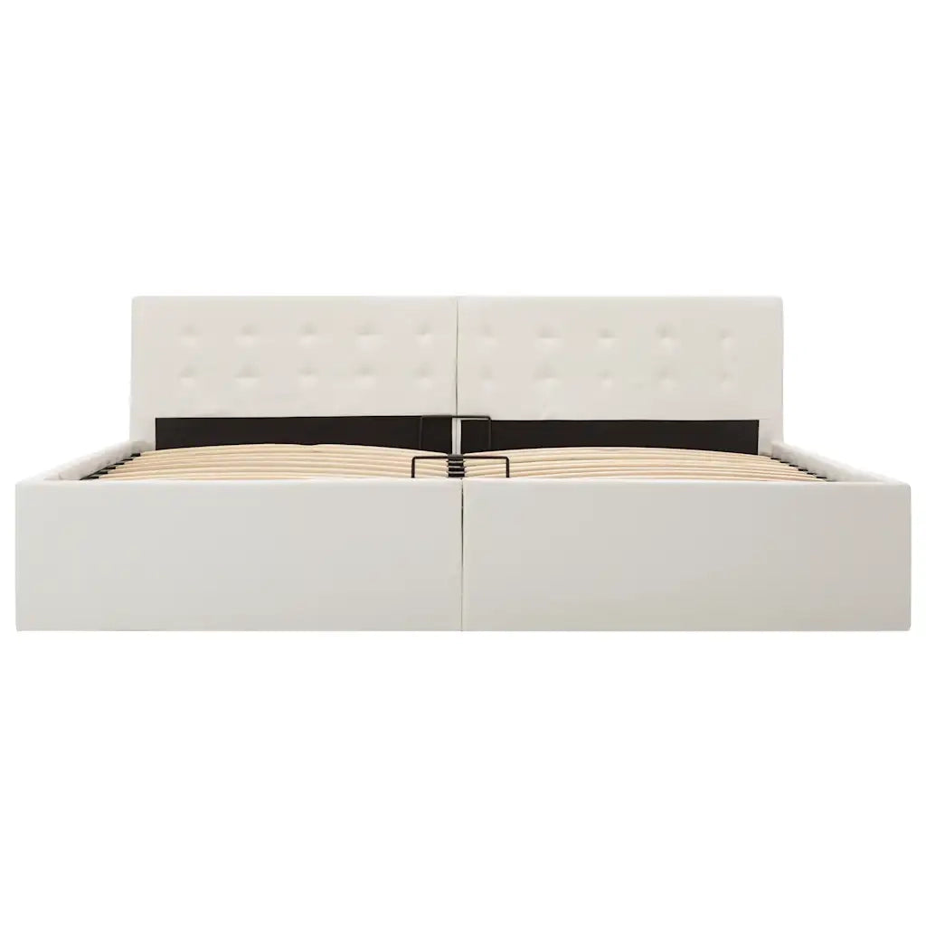 Giroletto con Contenitore Idraulico Bianco Similpelle 180x200cm 285521