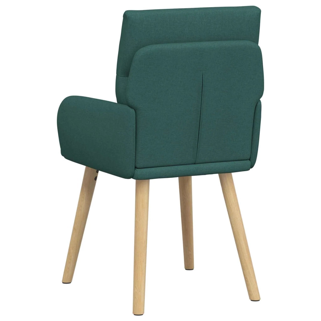Sedie da pranzo 4 pz Tessuto Verde Scuro 60 x 56 x 85 cm 3428361