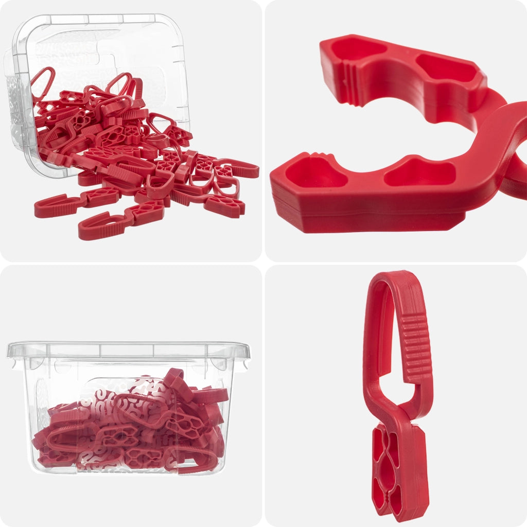 Mollette per bucato KADAX, set da 50 pezzi + contenitore con coperchio