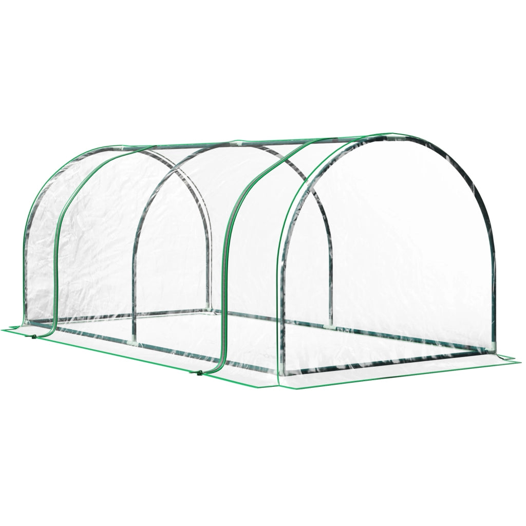 Serra da giardino verde in acciaio e plastica 200x100x80 cm