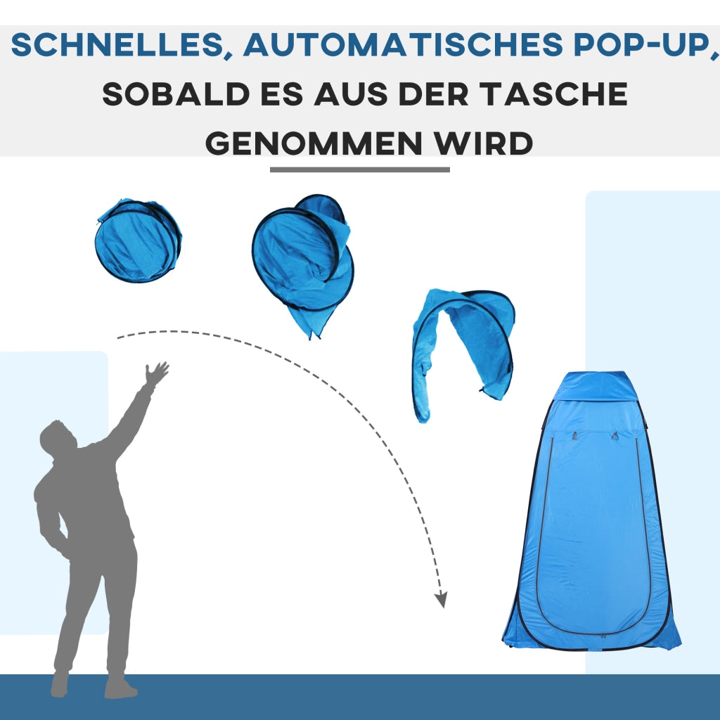 Tenda Doccia Pop-up Portatile da Campeggio Cabina Spogliatoio e WC per Spiaggia e Outdoor con Finestra e Borsa