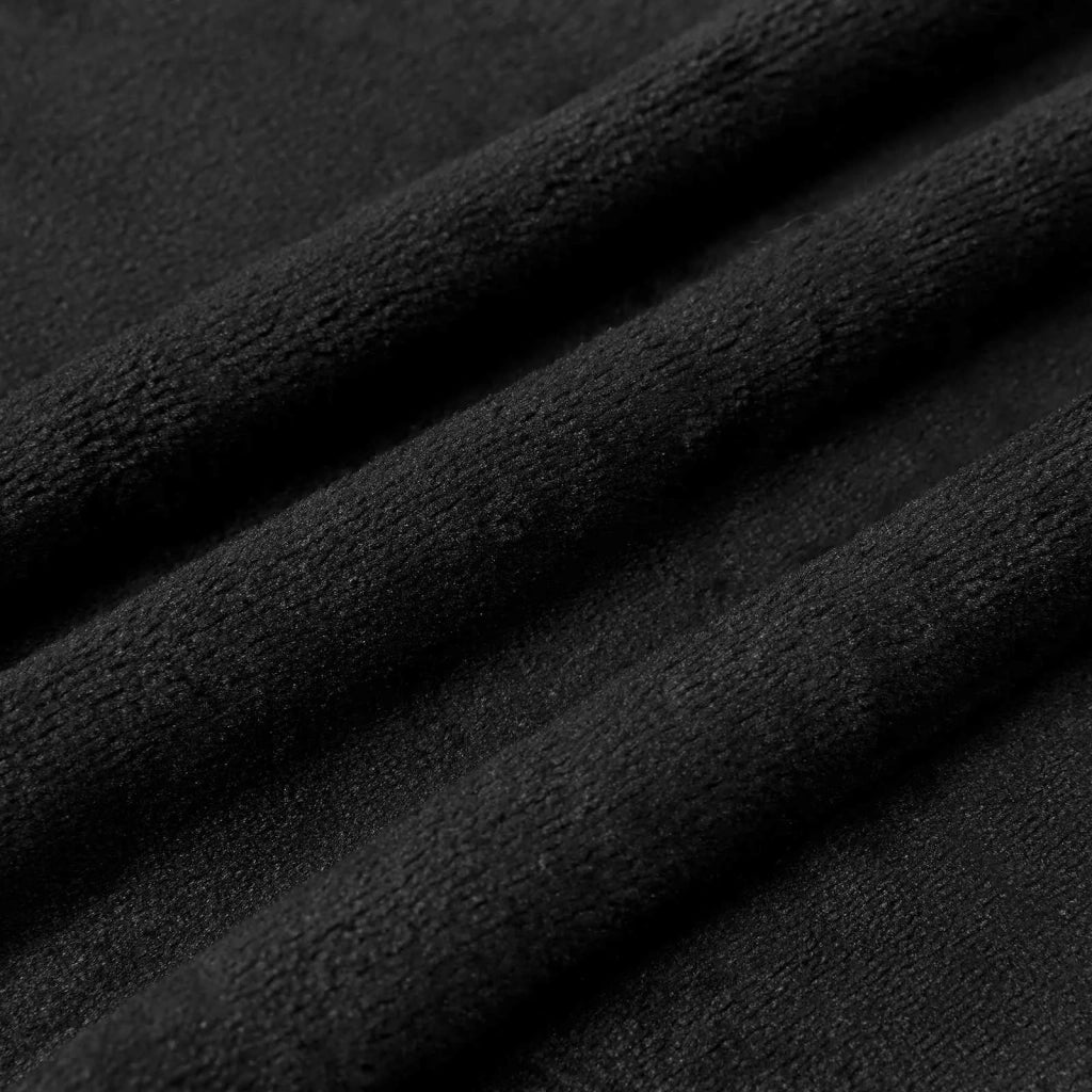 Coperte da Pile 6 pz Nero 240 x 270 cm Panno