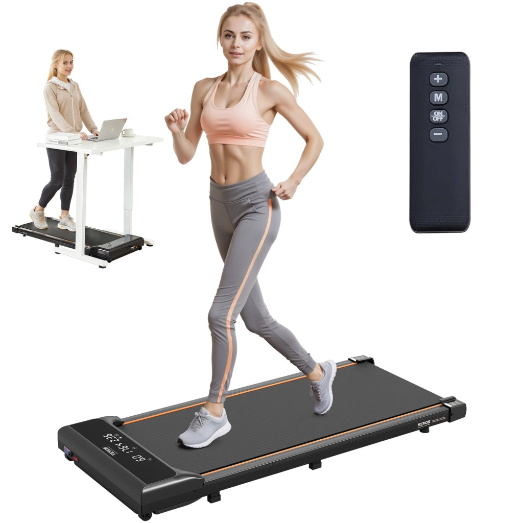 Tapis Roulant da Passeggio S7 Sottoscrivania 1-6 km/h Nero Opaco, Macchina per Camminare con Telecomando e Schermo LED per Casa e Ufficio
