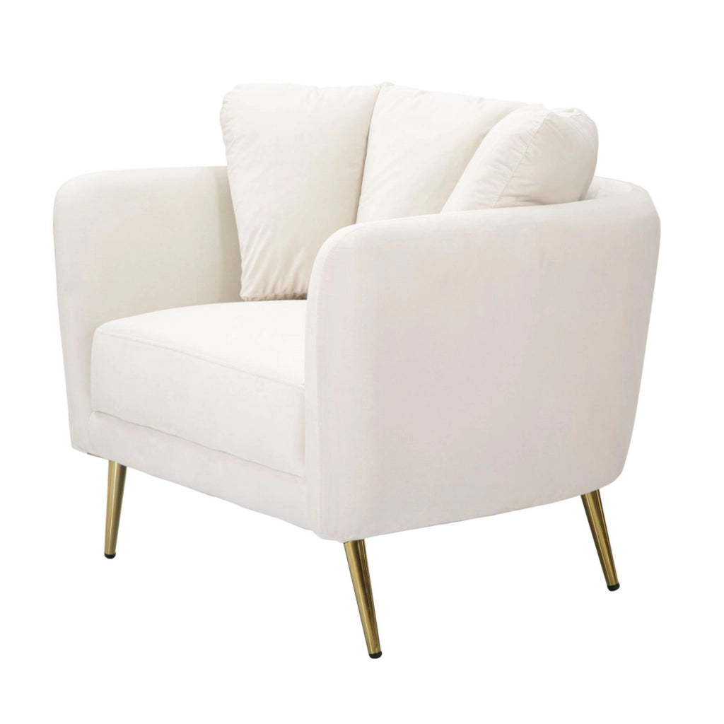 Poltrona VKH324, Beige, Legno, 88x77x74 cm