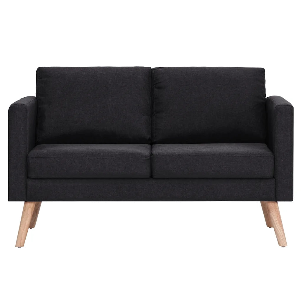 Set Divani 2 pz in Tessuto Nero 276855