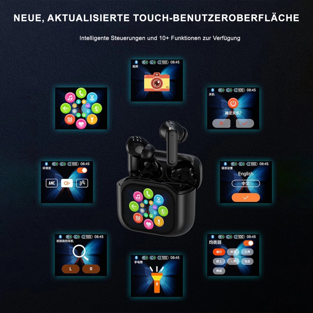 Auricolari Bluetooth TWS con traduzione AI e display LCD