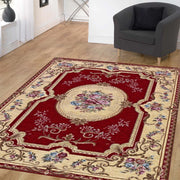 Tappeto AUBUSSON ROSSO cm.85x150 in ciniglia multiuso lavabile antiscivolo