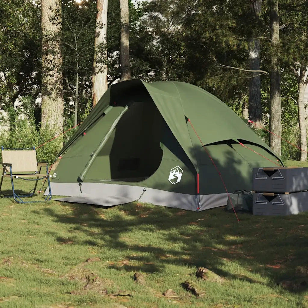 Tenda da campeggio | Tenda da campo a Cupola 2 Persone Verde Oliva Impermeabile