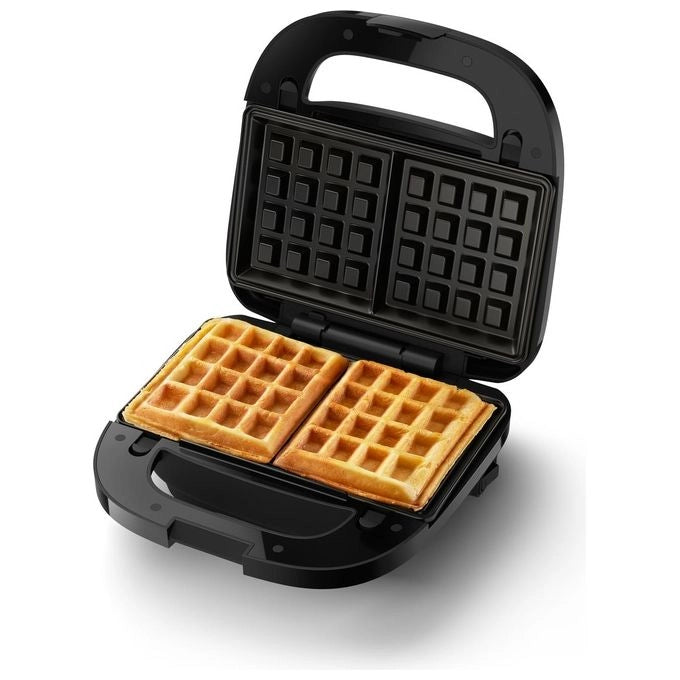 Philips HD2350-80 Tostapane Piastra per Toast e Waffle Antiaderente Potenza 750W Nero-Argento