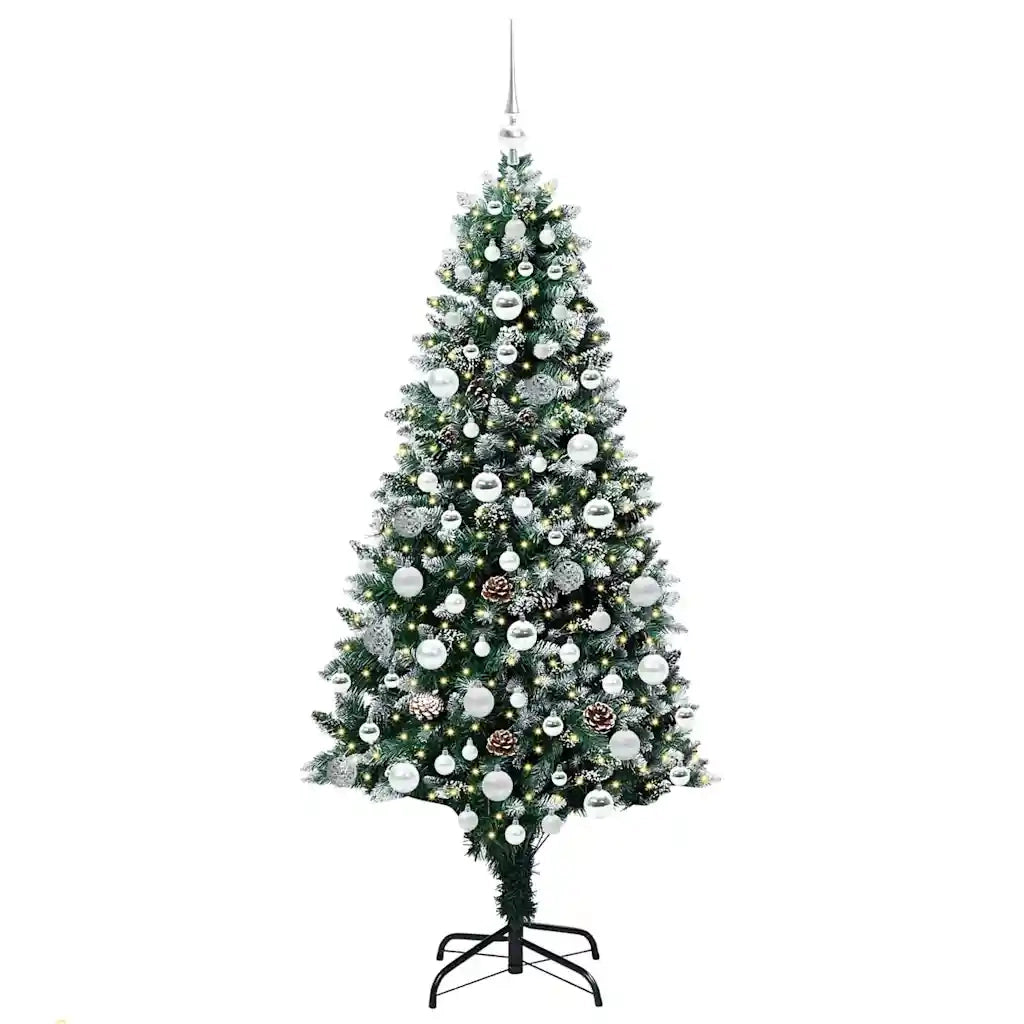 Albero di Natale artificiale con 300 LED Verde 180 cm