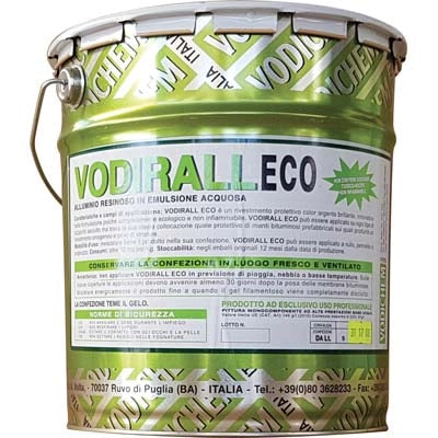 ALLUMINIO RESINOSO VODIRALL ECO VODICHEM  BASE ACQUA ARGENTO LT 10