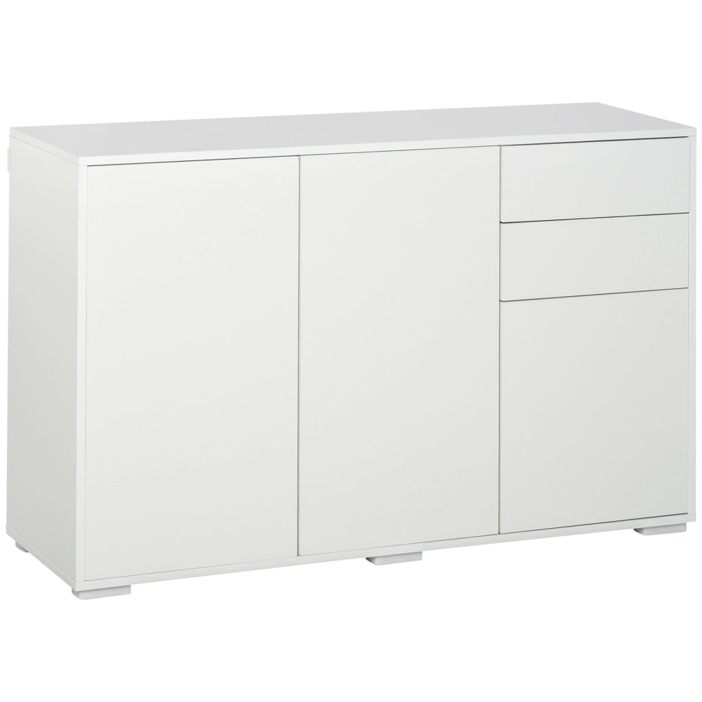 MADIA con 2 cassetti e 3 ante 117x36x74 cm Bianca