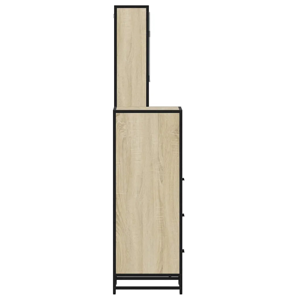 Set Mobili da Bagno | Armadio da bagno 3 pz Rovere Sonoma in Legno Multistrato