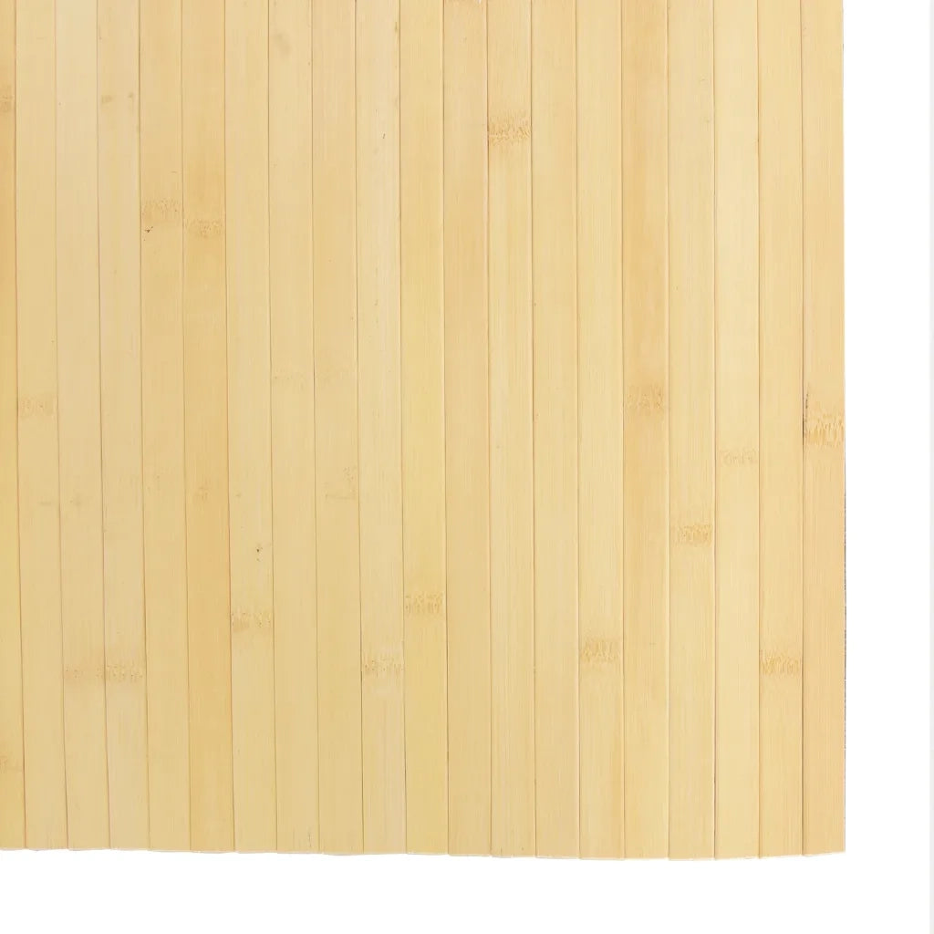 Tappeto Rettangolare Natura Chiaro 80x300 cm in Bambù 376783