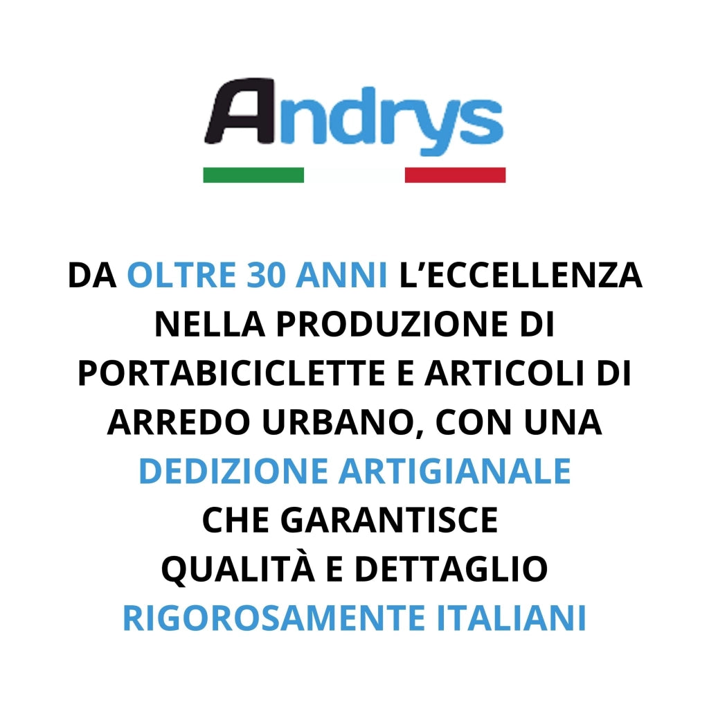 Andrys Rastrelliera Bici 1 Posto Alto di Congiunzione Argento