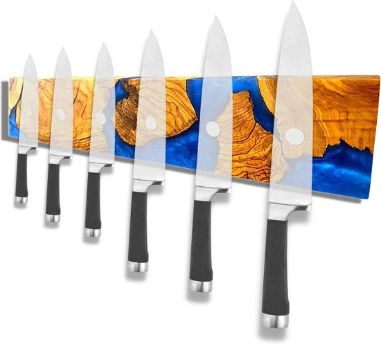 Magnetico per tenere a posto le misure - alta qualità lista magnetica per il blocco delle lame - magazzino magnetico per accessori da cucina - resina e legno -