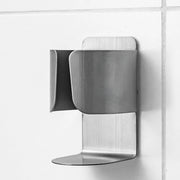 Tandem per ferro inox con adesivo senza fori, per fissaggio alla parete per spazzolini elettrici o come holder per rasoi.