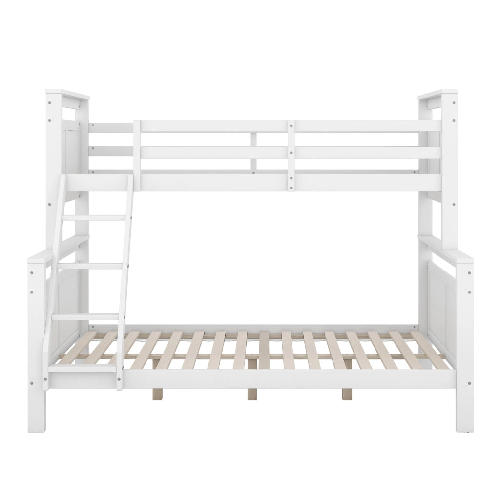 Letto a castello 90×200 cm e 140×200 cm; 3 posti; convertibile in 2 letti; senza materasso; bianco