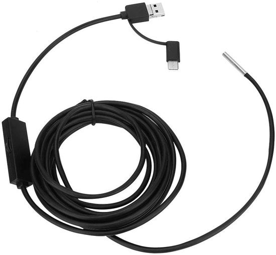 Endoscopio 3 in 1 Alta Definizione - Impermeabile - Cavo 5 metri - Adatto per Android - Ispezione Industriale - Ottima Lente