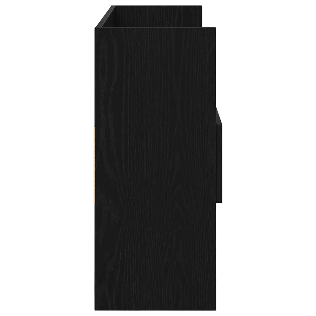 Credenza-Buffet-Armadio da cucina Rovere Nero 105 x 30 x 70 cm Legno multistrato
