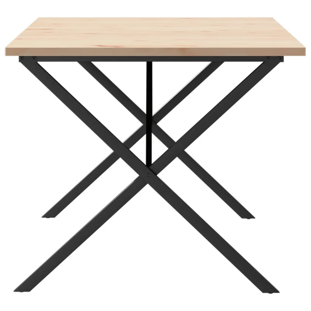 Tavolo da Pranzo Telaio a X 180x90x75,5 cm Legno Pino e Acciaio 3282766