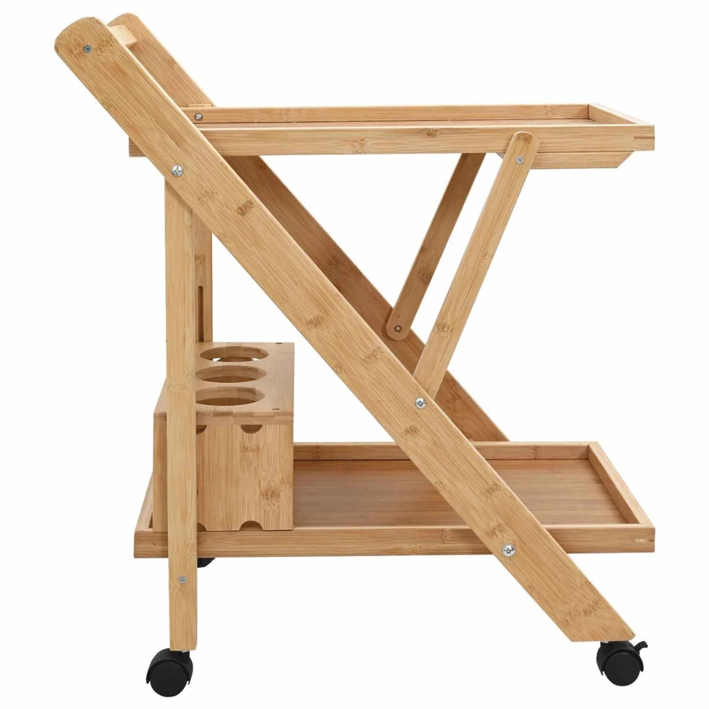 Carrello da Cucina con Ruote Marrone Chiaro 65 x 40,5 x 76,5 cm 42028291