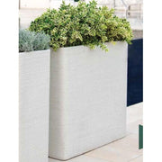 Fioriera Cassetta alta Rigata Portavaso Shabby 89x77h in resina Colore: Bianco Perla