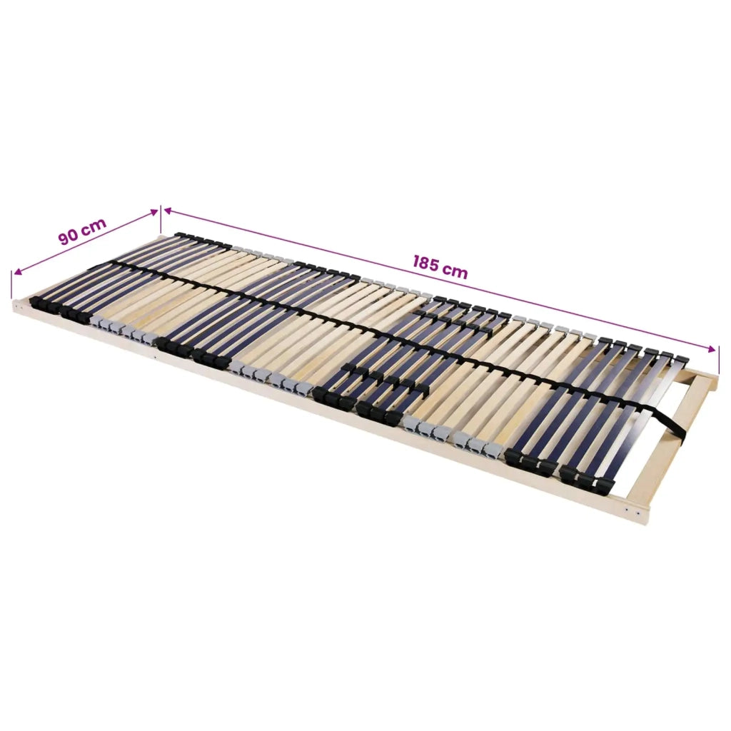 Base a doghe Marrone 90 x 190 cm Legno massello di faggio 42015252