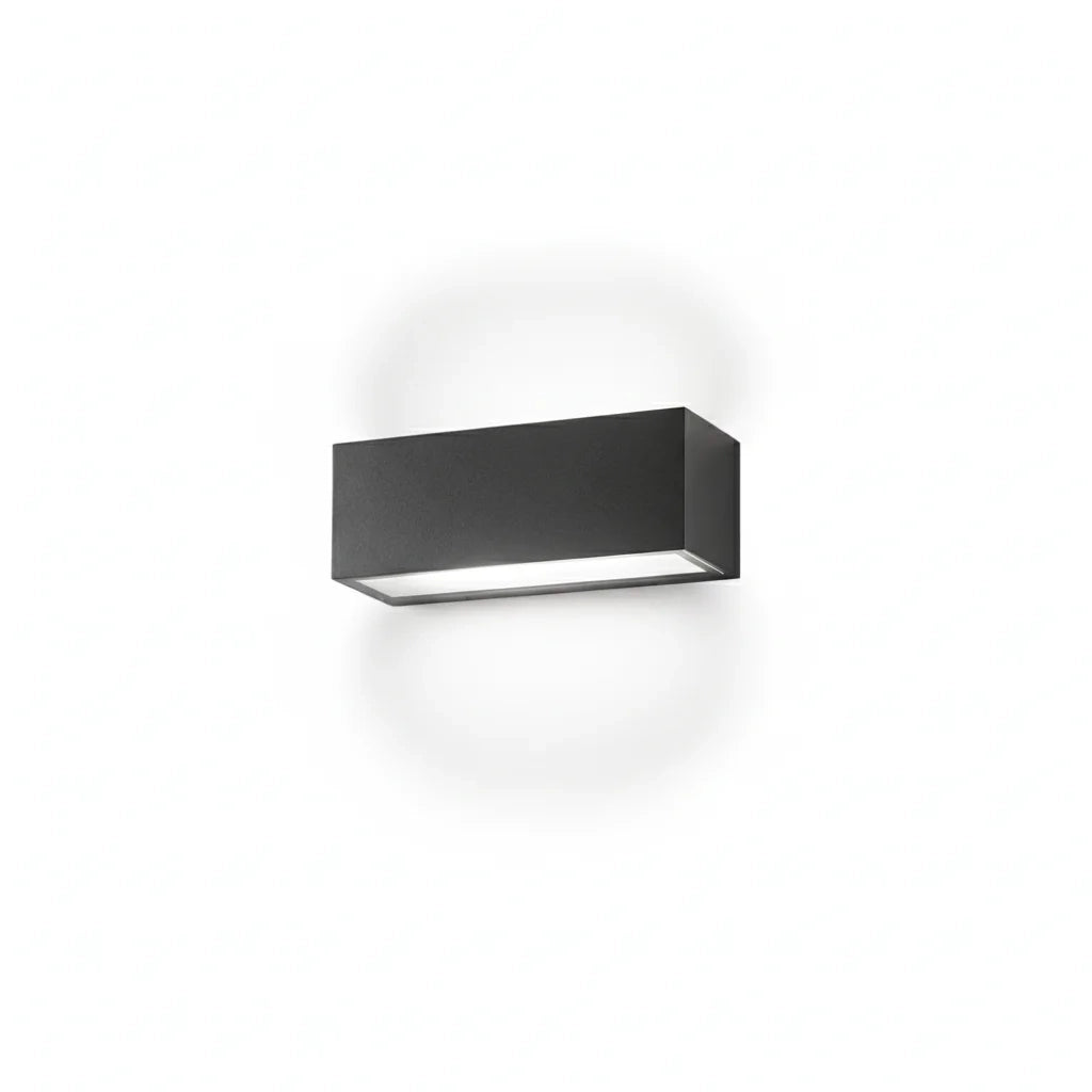 Applique Da Esterno Contemporaneo Step Alluminio Grigio Grafite 2 Luci E27