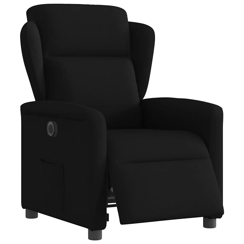 Poltrona Elettrica Reclinabile Nera in Tessuto 3303116