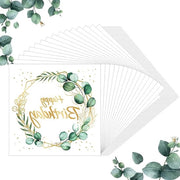 Serviette da tavola in stile eucalipto verde per compleanni e feste - 40 pezzi